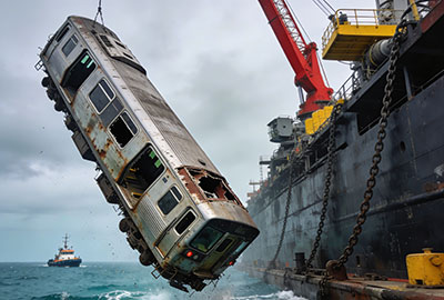 Как нью-йоркская подземка нашла вечный покой на дне Атлантики